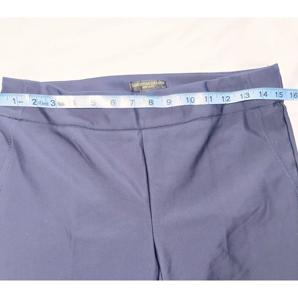 Christian Siriano Navy Blue Women’s Dress Pants Stretch Straight Pull On size 6 - Picture 2 of 6